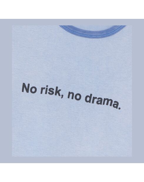 T-shirt avec sérigraphie bleue