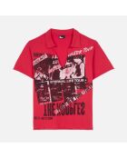 T-shirt avec sérigraphie rouge