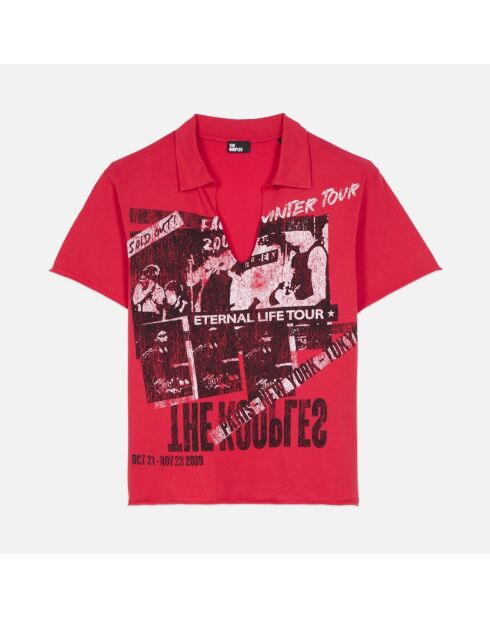 T-shirt avec sérigraphie rouge