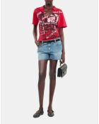 T-shirt avec sérigraphie rouge