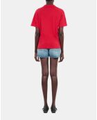 T-shirt avec sérigraphie rouge