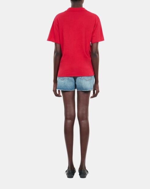 T-shirt avec sérigraphie rouge