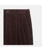 Pantalon en velours côtelé brun
