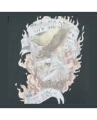 T-shirt avec sérigraphie noir lavé