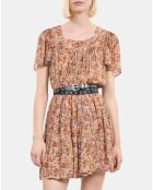 Ceinture fine double tour en cuir noire