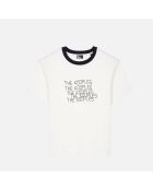 T-shirt avec sérigraphie écru