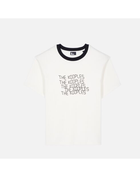 T-shirt avec sérigraphie écru