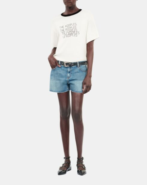 T-shirt avec sérigraphie écru