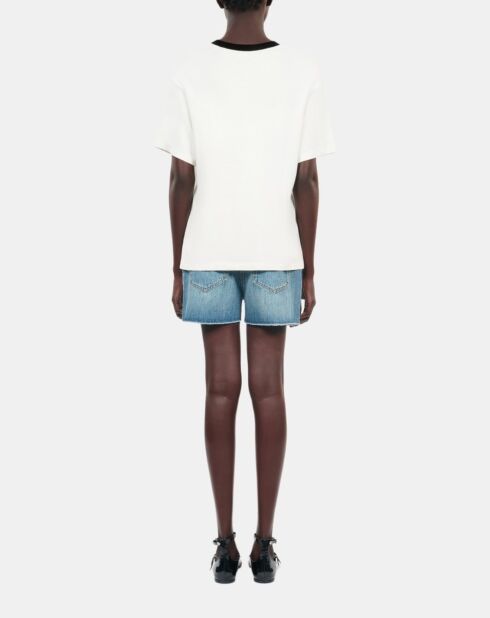 T-shirt avec sérigraphie écru