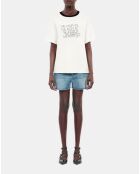 T-shirt avec sérigraphie écru