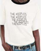 T-shirt avec sérigraphie écru