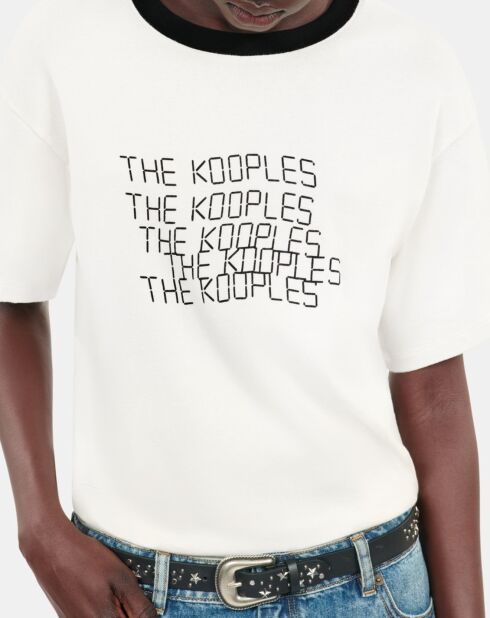 T-shirt avec sérigraphie écru