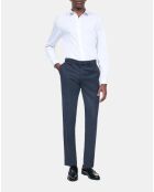 Pantalon de costume en laine bleu marine