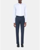 Pantalon de costume en laine bleu marine