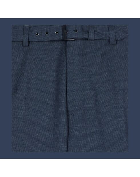 Pantalon de costume en laine bleu marine