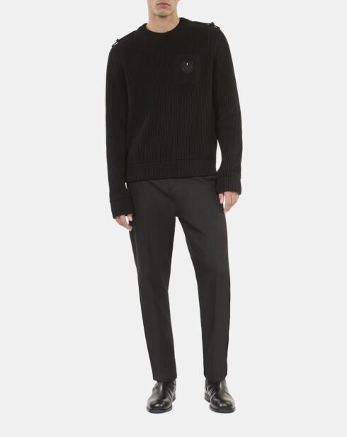 Pull en coton noir