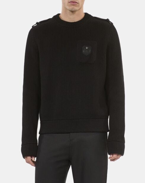 Pull en coton noir