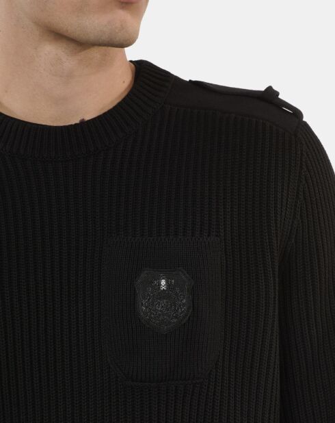 Pull en coton noir