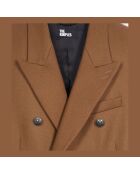 Manteau long en laine mélangée camel