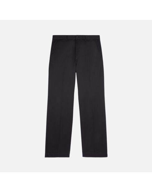 Pantalon large en coton bleu marine