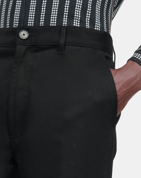 Pantalon large en coton bleu marine