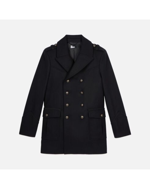 Caban style officier noir