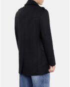 Caban style officier noir