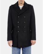 Caban style officier noir