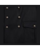 Caban style officier noir
