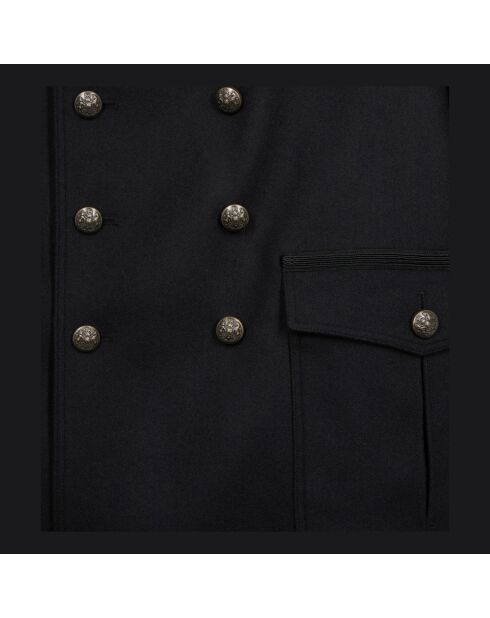Caban style officier noir
