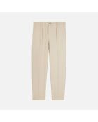 Pantalon droit avec pinces beige