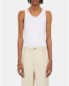 Pantalon droit avec pinces beige