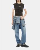 T-shirt logo marron foncé