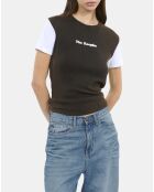 T-shirt logo marron foncé