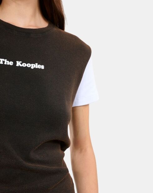 T-shirt logo marron foncé