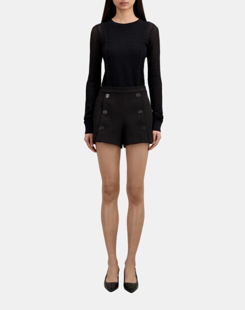 Short  en crêpe noir