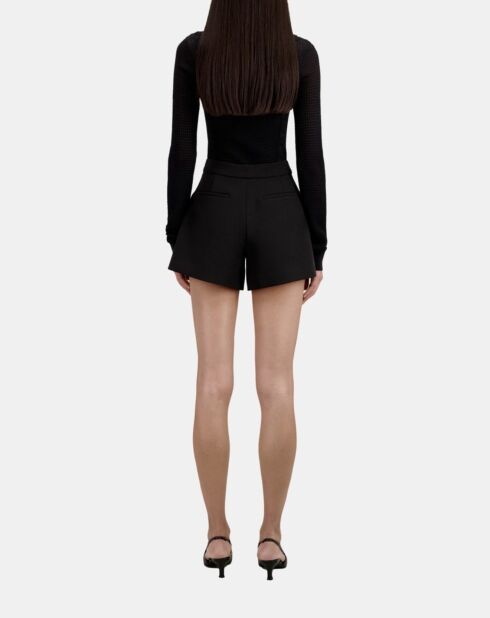 Short  en crêpe noir