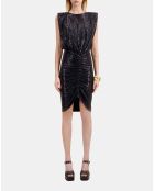 Robe courte noire à paillettes