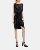 Robe courte noire à paillettes