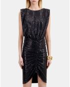 Robe courte noire à paillettes