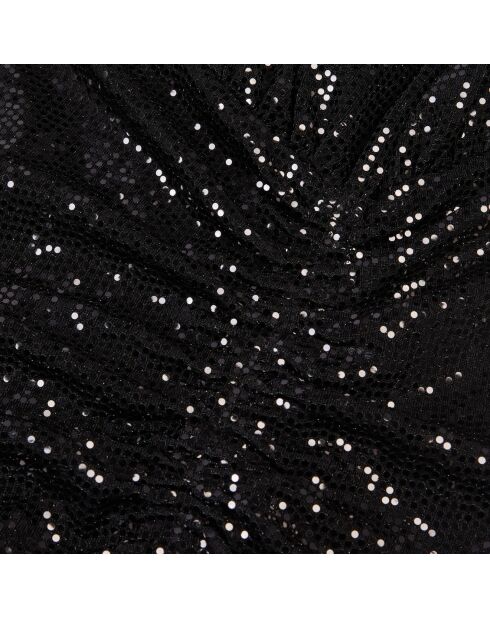 Robe courte noire à paillettes
