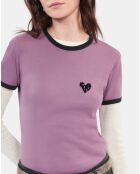T-shirt cœur Kooples violet
