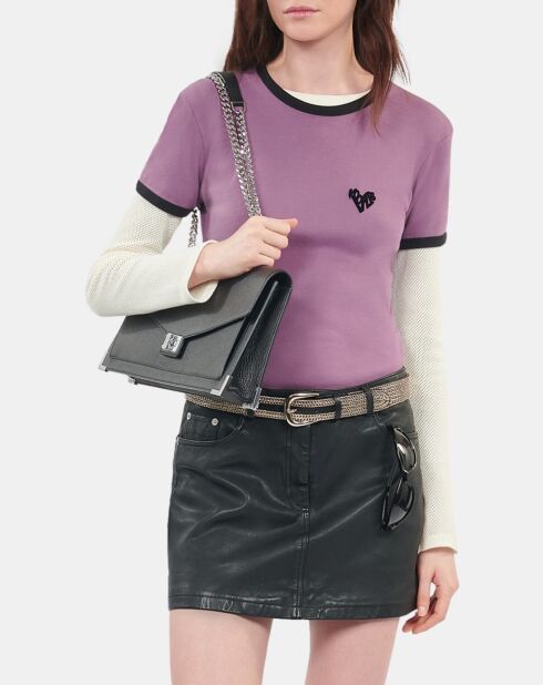 T-shirt cœur Kooples violet