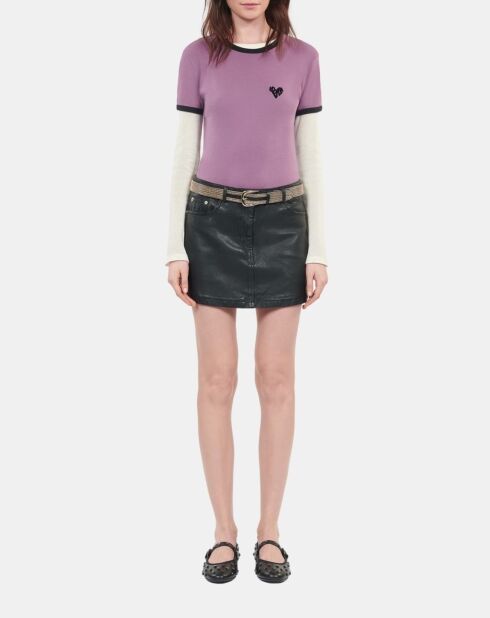 T-shirt cœur Kooples violet