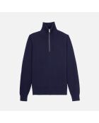 Pull en laine bleu marine