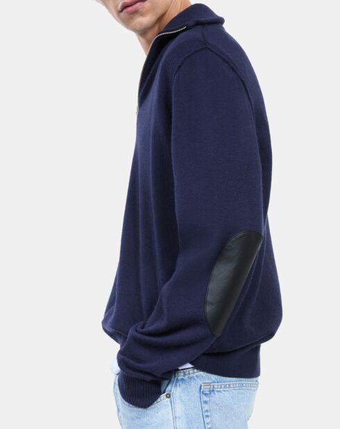 Pull en laine bleu marine