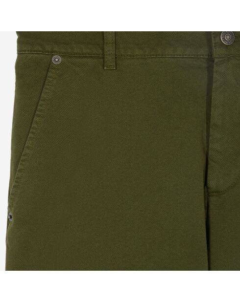 Pantalon cargo en coton kaki