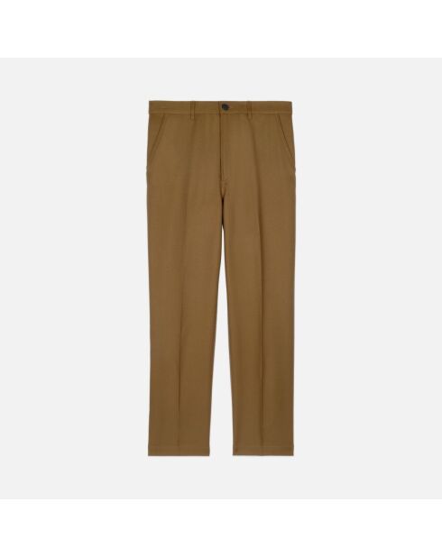 Pantalon en laine kaki