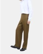 Pantalon en laine kaki
