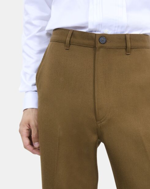 Pantalon en laine kaki